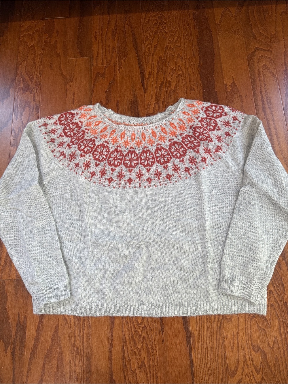 NWT Fair Isle Sweater Nordic Cozy Winter Soft Knit Pullover - Picture 9 of 14